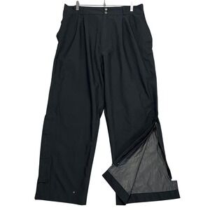 Zero Restriction Gore-Tex Rain Pants Mens Large Black Vintage Waterproof Baggy
